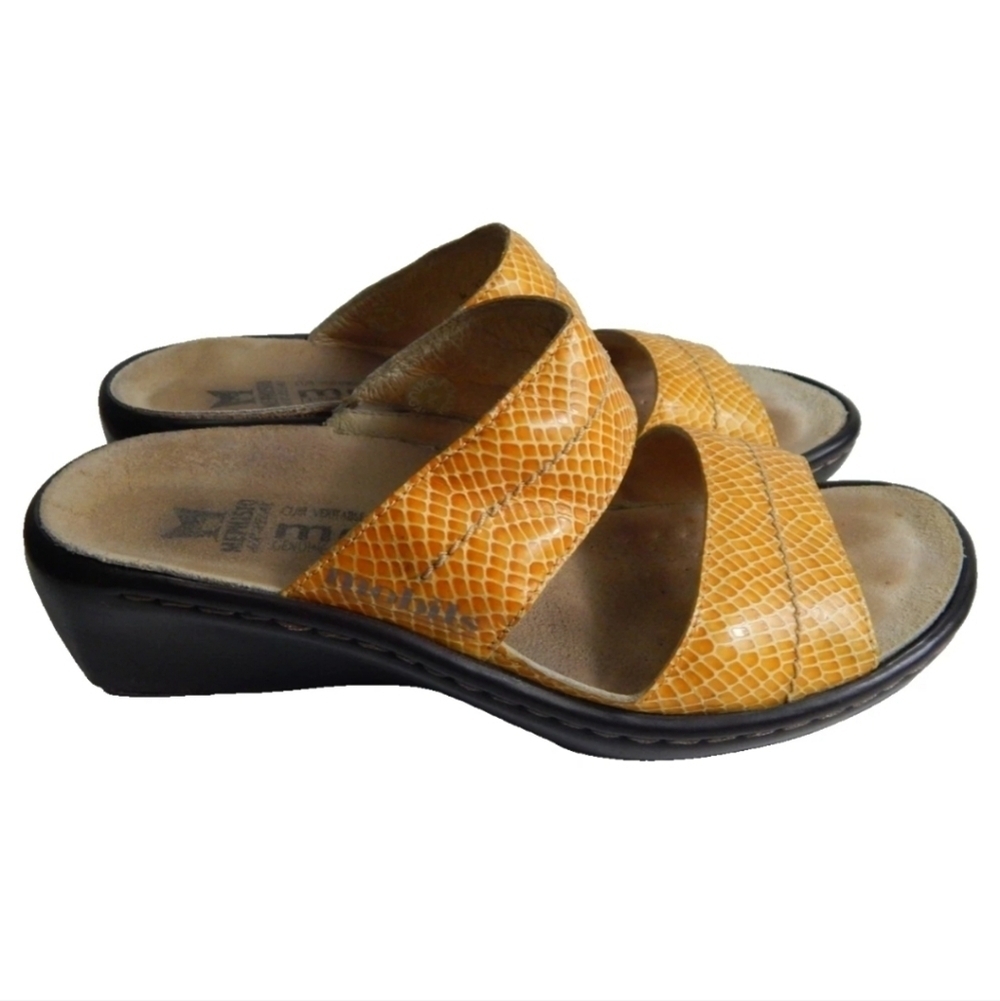 Mobils Mephisto Slip On Wedge Sandals